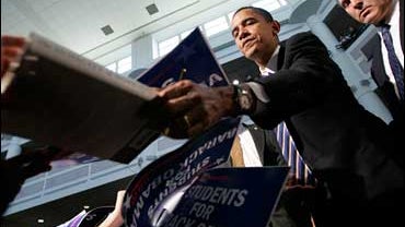 Barack Obama At George Mason University Rally 