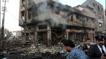 Car bomb explosion in Baghdad, Iraq, Sunday, Feb. 18, 2007 