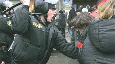 St. Petersburg, Russia, protesters, riot police, demonstration 