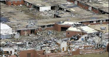 Bush Views Tornado Torn Alabama Town Cbs News