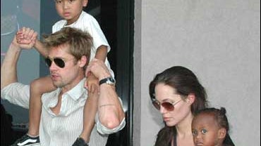 Brad Pitt, Angelina Jolie and kids 