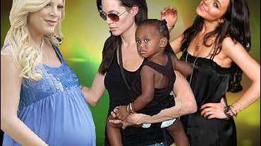 Angelina Jolie, Tori Spelling and Lindsay Lohan 