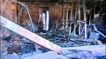 Aftermath of fire at nursing home, Rostov-on-Don, southern Russia 