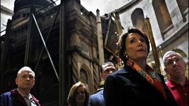 House Speaker Nancy Pelosi, Church of the Holy Sepulchre, Jerusalem, March 31, 2007 