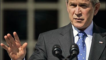 President Bush speaks about the congressional debate on Iraq war spending 