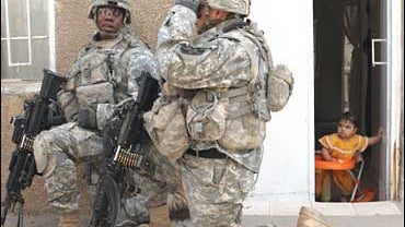 U.S. soldier, Sadr City, Baghdad, Iraq 