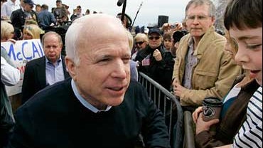 Sen. John McCain, R-Ariz., officially announces his presidential bid. 