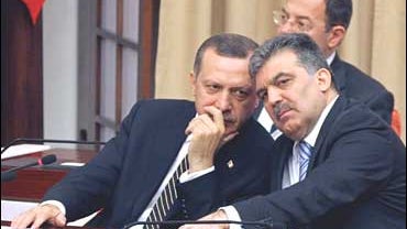 Turkish Prime Minister Recep Tayyip Erdogan and Foreign Minister Abdullah Gul 