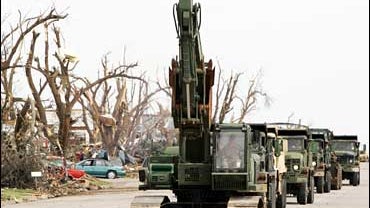 Kansas National Guard, in Greensburg, Kan., May 7, 2007 