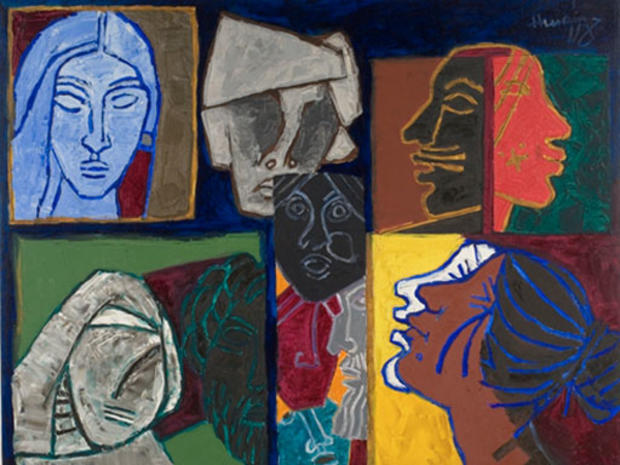 "Faces" By M F Husain 