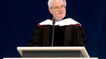 Newt Gingrich at Liberty University, Lynchburg, Va., May 19, 2007 