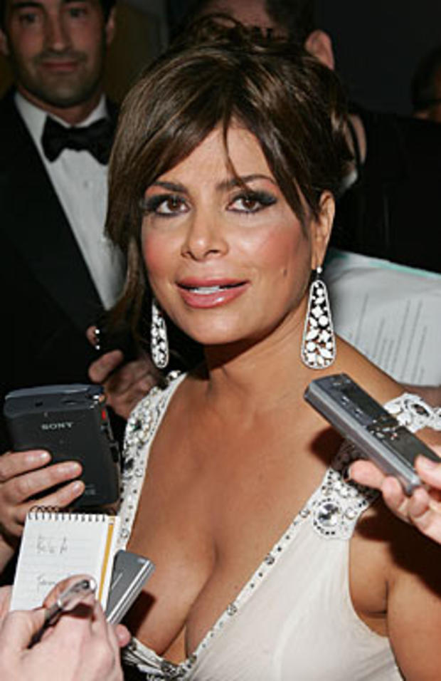 Paula Abdul gives an interview before the Fragrance Foundation's 35th Annual FiFi Awards 