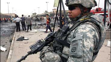 A soldier with the U.S. Army's 82nd Airborne division, Baghdad 