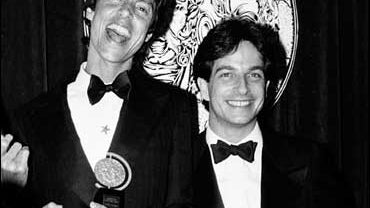 Choreographers Tommy Tune, left, and Thommie Walsh dance in celebration after receiving their awards at the Tony Awards in New York on June 8, 1980. They won outstanding choreography for the musical "A Day in Hollywood/A Night in the Ukraine." Walsh died  