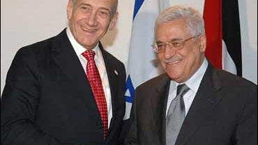 Olmert and Abbas at Sharm el-Sheikh 