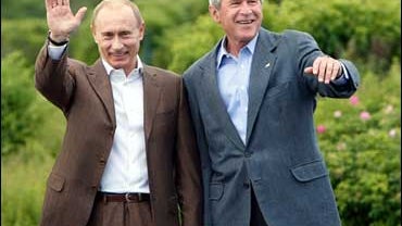 George W. Bush, Vladimir Putin, Kennebunkport, Maine 