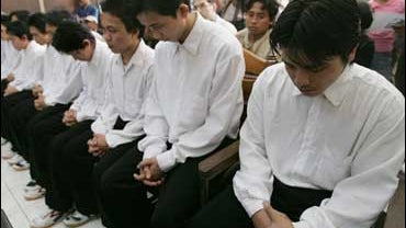 Christian militants during their trial in Jakarta, Indonesia 