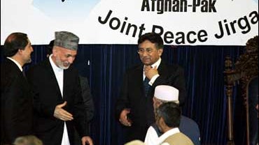 Gen. Pervez Musharraf, President Hamid Karzai 