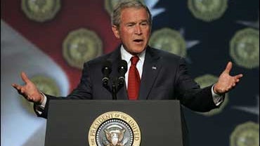 President George W. Bush addressing the American Legion 89th Annual Convention 