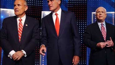former New York City Mayor Rudy Giuliani, former Massachusetts Governor Mitt Romney, and U.S. Senator John McCain (R-AR) 