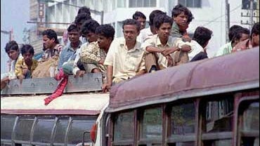 Crowded Bus In India 