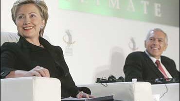 Senator Hillary Rodham Clinton (D-NY) and retired Gen. Wesley Clark 