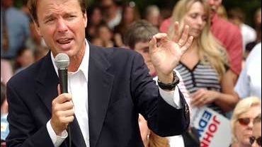 Democratic presidential hopeful, former Sen. John Edwards of North Carolina talks with residents of Columbus, Ky Thursday, Oct. 4, 2007 at Columbs-Belmont State Park. 