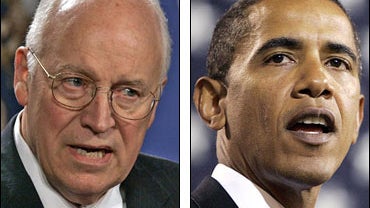 Vice President Dick Cheney and US Senator of Illinois and Democratic presidential candidate Barack Obama 