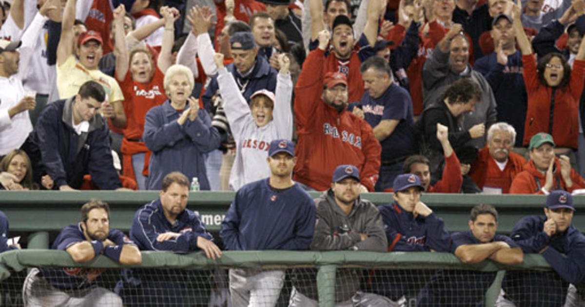 Cleveland Indians left fielder Kenny Lofton (7) and center fielder Grady  Sizemore celebrate after the Indians beat the Boston Red Sox, 4-2, in Game  3 of the American League Championship baseball series