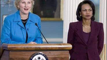 Karen Hughes And Condoleezza Rice 