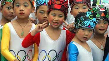 Children dressed as Olympic Mascots 