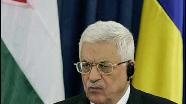 Palestinian President Mahmoud Abbas his headquarters in the West Bank city of Ramallah, Thursday, Nov. 15, 2007. 
