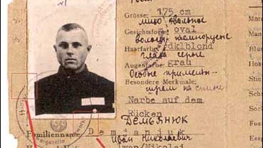 a World War II-era military service pass for John Demjanjuk 