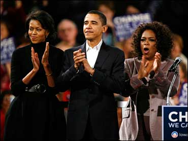 Sen. Barack Obama, Oprah Winfrey, Michelle Obama 