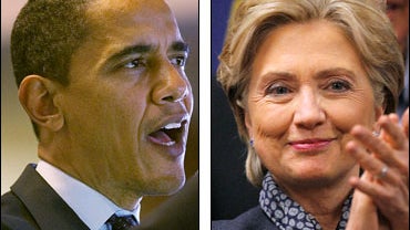 Hillary Rodham Clinton and Sen. Barack Obama 