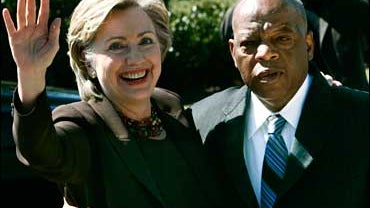 Sen. Hillary Rodham Clinton, D-N.Y., and Rep. John Lewis, D-Ga. 