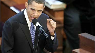 Barack Obama speaks in Atlanta, Ga. 