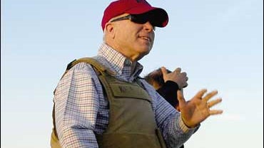 Sen. John McCain at Baghdad's International Airport 