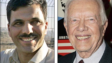 Palestinian Authority Deputy Prime Minister Nasser Shaer, 2006/9/27 and former US President Jimmy Carter 