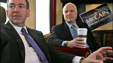 John McCain and Mike Huckabee 