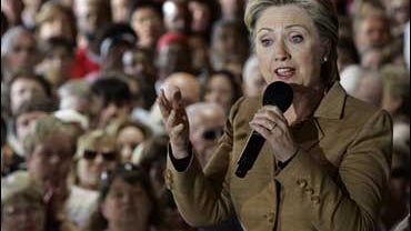 Democratic presidential hopeful Sen. Hillary Rodham Clinton 