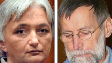 Monique Olivier, left, and her husband Michel Fourniret