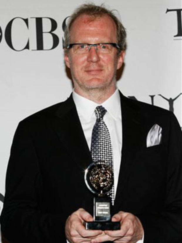 Author Tracy Letts poses backstage with the Best Play Tony for "August: Osage County" at the 62nd Annual Tony Awards in New York, Sunday, June 15, 2008. 