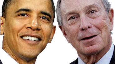 Michael Bloomberg and Sen. Barack Obama 