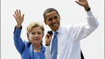Barack Obama and Hillary Clinton 