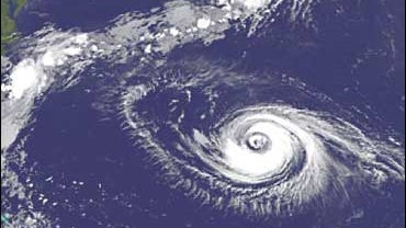 Hurricane Bertha approximately 245 miles southeast of Bermuda 