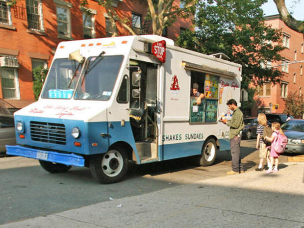 ​A Mister Softee ice cream truck makes its way through the streets of Brooklyn, New York, June 18, 2007. 