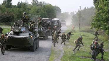 georgia russia invasion south ossetia tanks army soldiers 