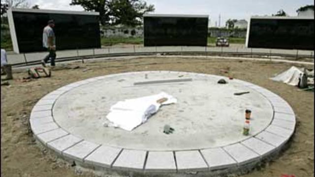Work continues on the Hurricane Katrina memorial in New Orleans 