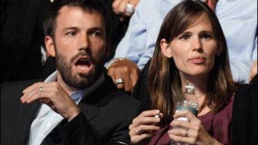 Actors Ben Affleck and Jennifer Garner are seen at the Democratic National Convention in Denver, Wednesday, Aug. 27, 2008. 